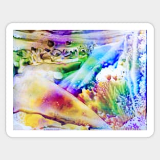 Encaustic Nr 04 - And the World Was Filled With Rainbow Colours Sticker